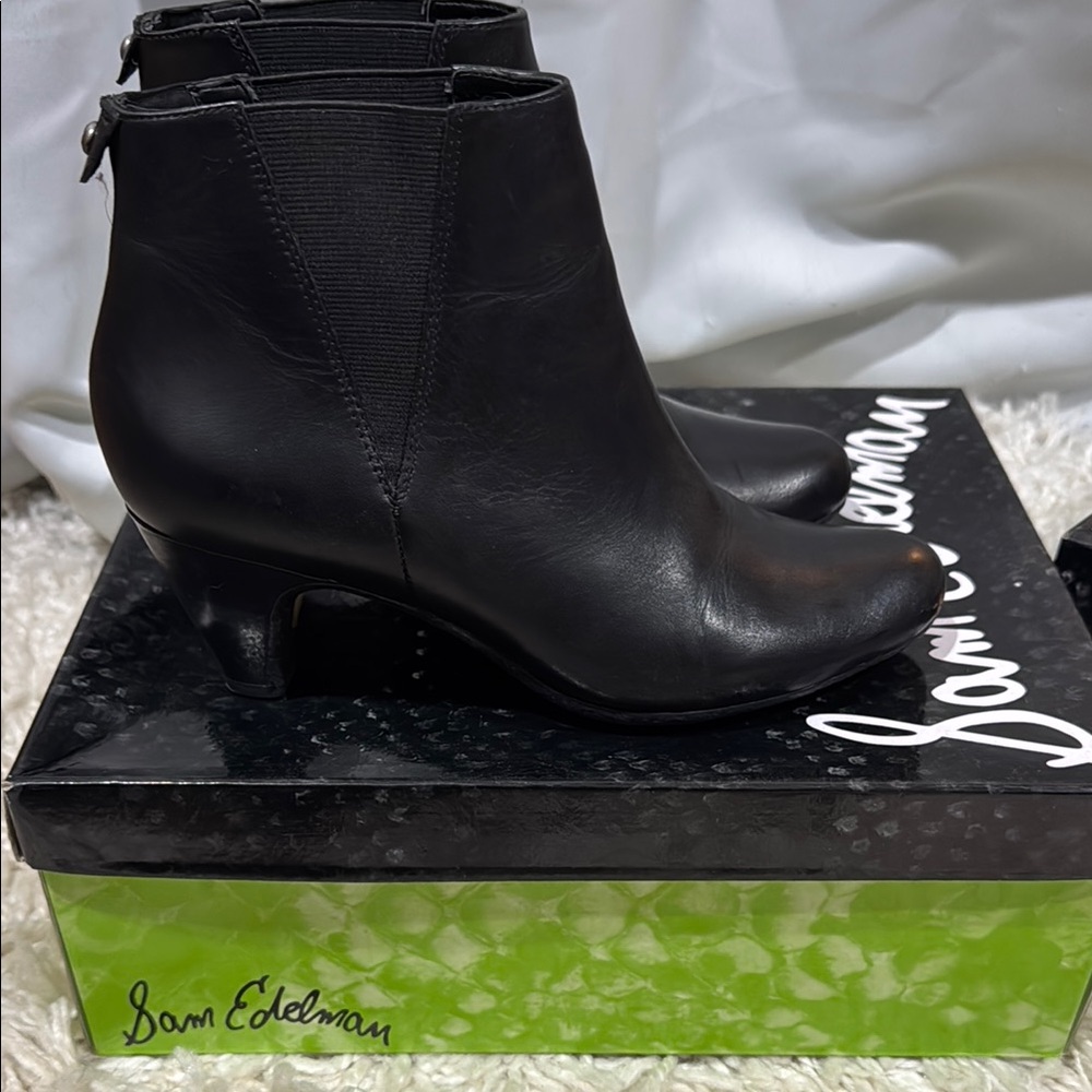 Sam Edelman Morillo Black Ankle Boots